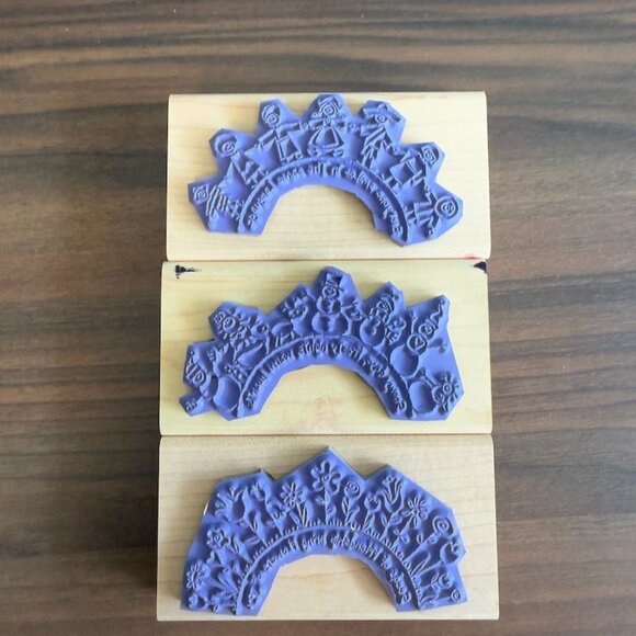 Stampin Up! The World Over Wood Rubber Stamp Set Of 3 Craft Supplies Arts & Craf - Picture 5 of 11